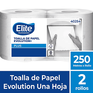 Papel Toalla Elite Evolution 2 rollos x 250 mts - Hoja Simple