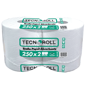Papel Toalla Tecnoroll 2 rollos x 250 mts - Hoja Simple