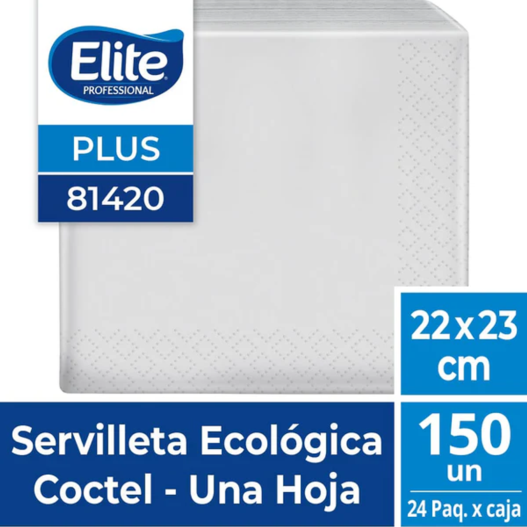 Servilleta Elite Ecológica 150u - Coctel  1