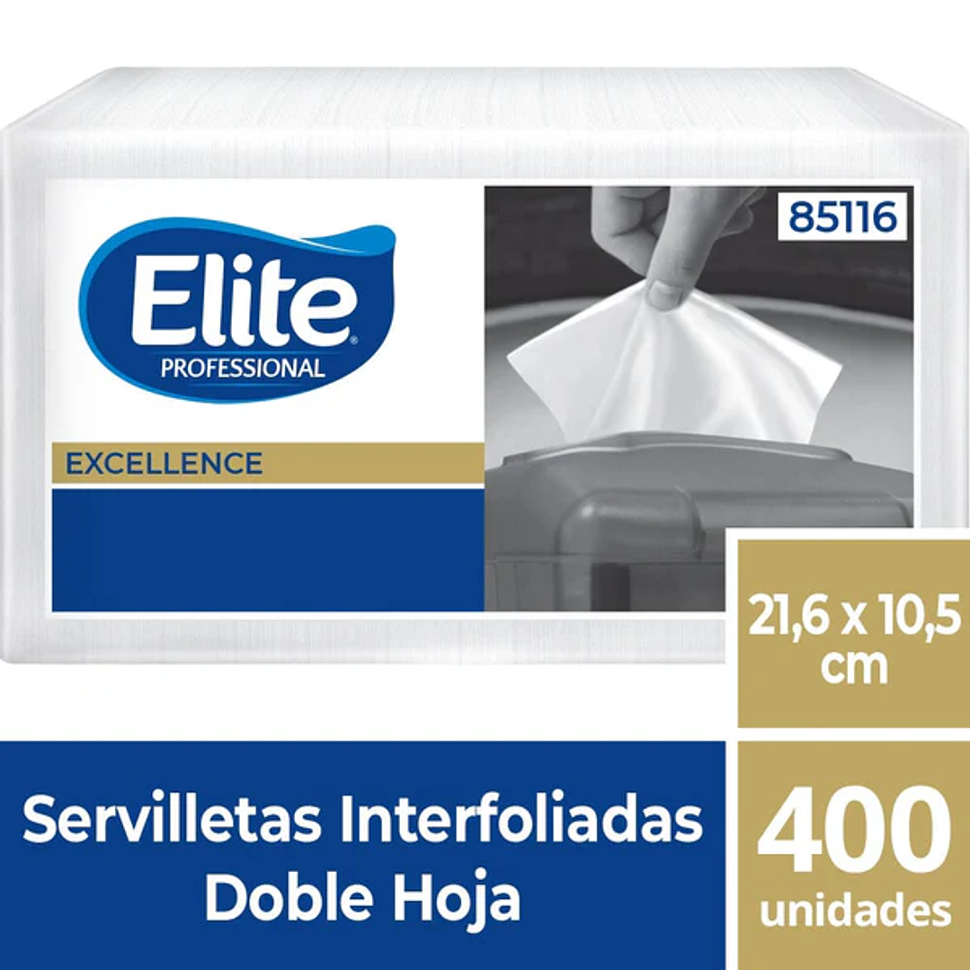 Servilleta Interfoliada Elite 400u - Doble Hoja 1
