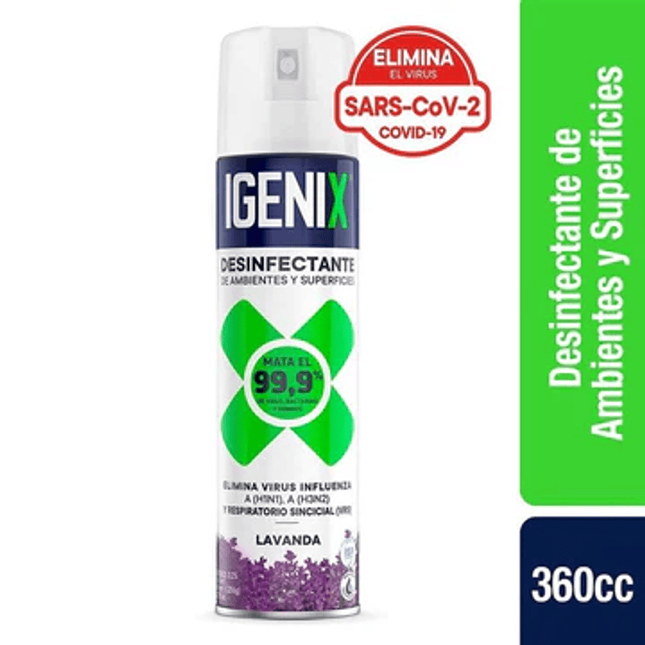 Desinfectante Aerosol Igenix 360cc - Aroma Lavanda  1
