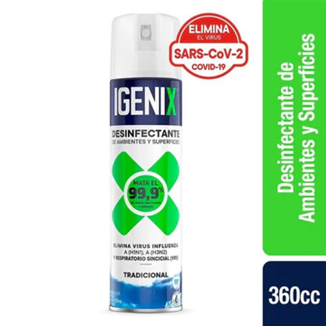 Desinfectante Aerosol Igenix 360cc - Aroma Tradicional 1
