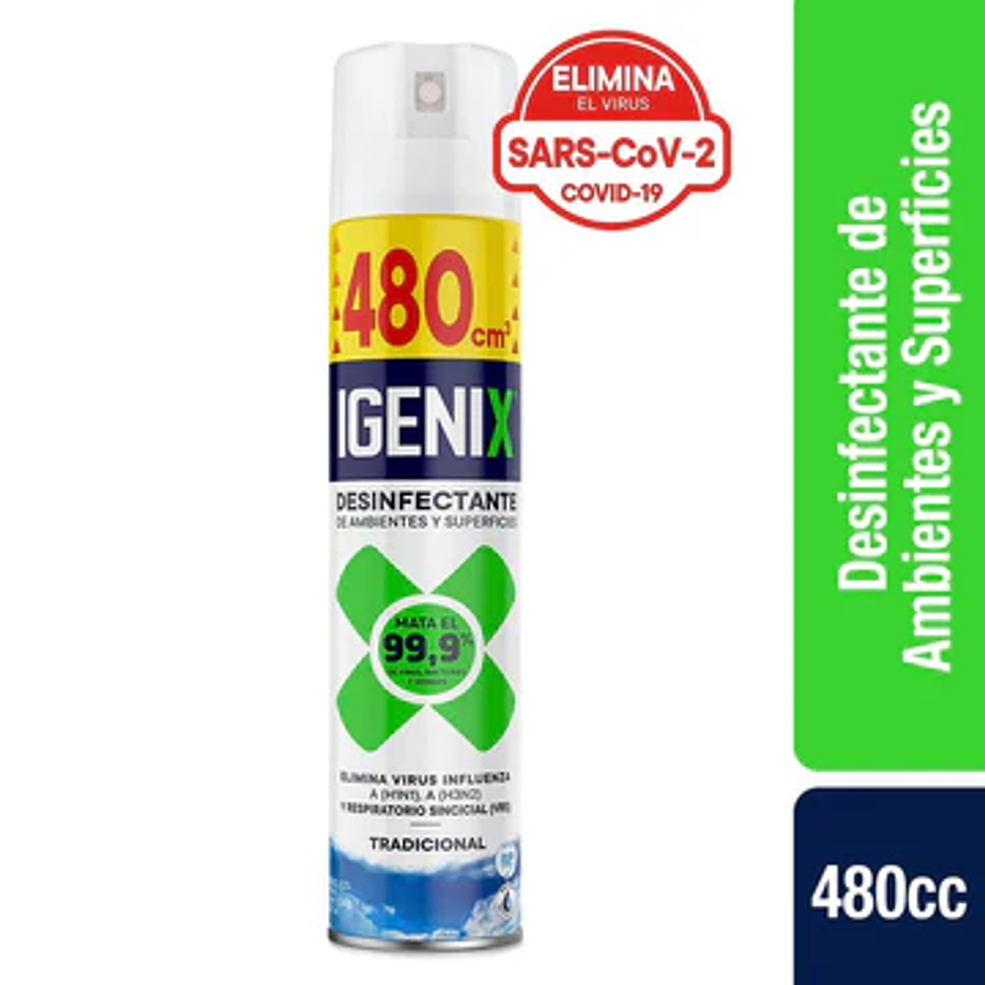 Desinfectante Aerosol Igenix 480cc - Aroma Tradicional 1