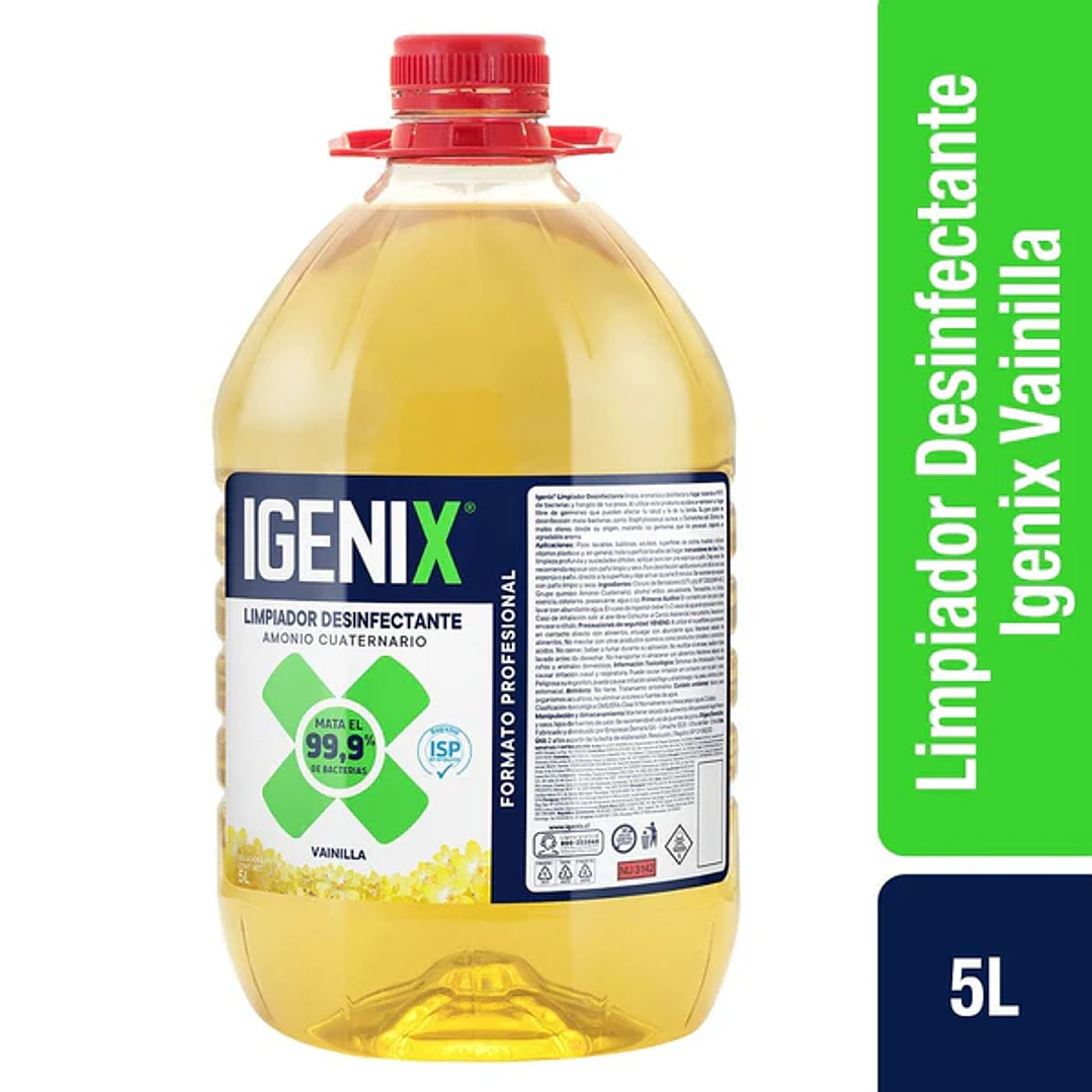 Limpiador Desinfectante Amonio Cuaternario Igenix 5L - Aroma Vainilla 1