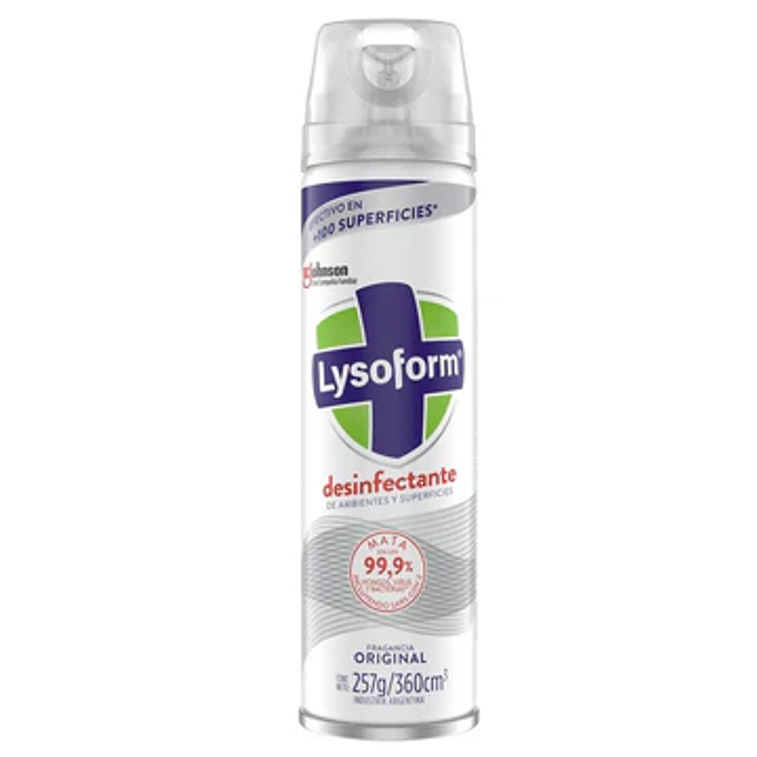 Desinfectante Aerosol Lysoform 360cc - Aroma Original 1