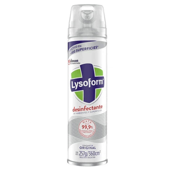 Desinfectante Aerosol Lysoform 360cc - Aroma Original 1