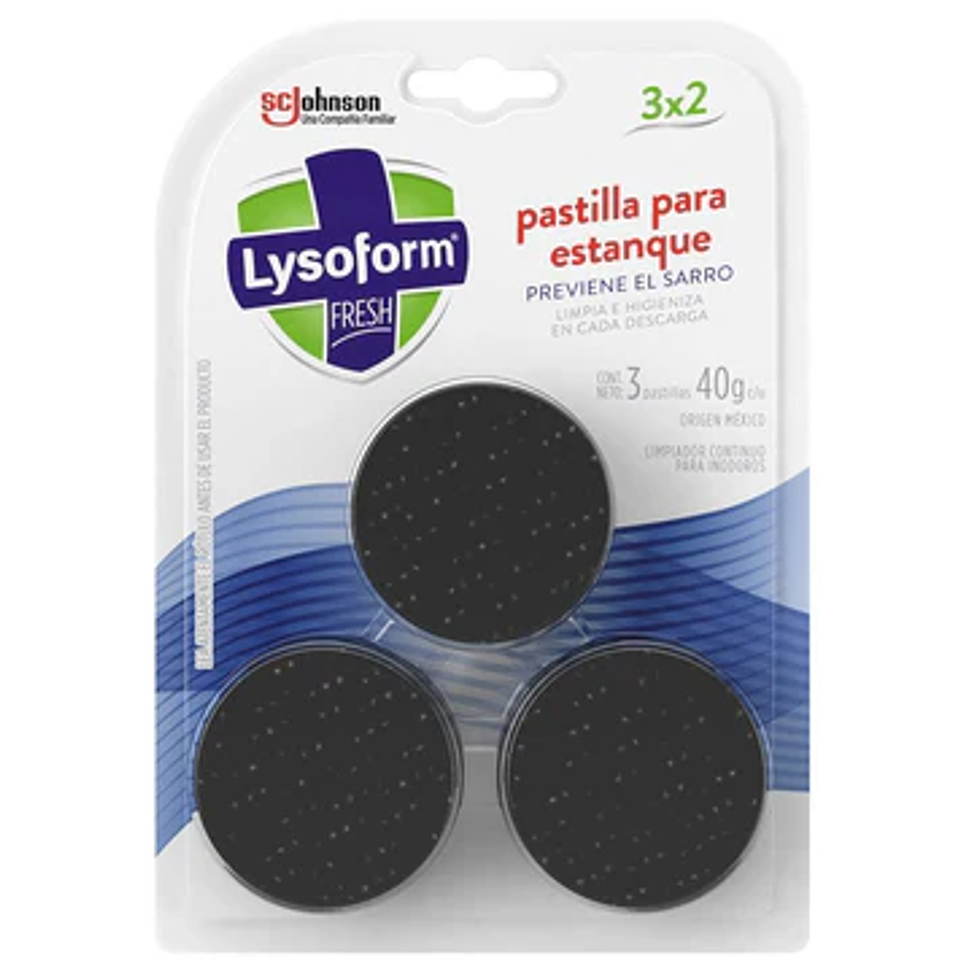 Pastilla para estanque Lysoform 3x2u de 40gr 1