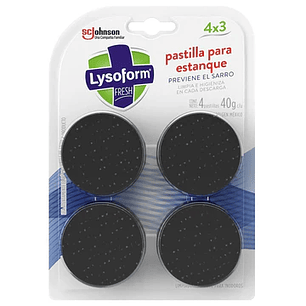 Pastilla para estanque Lysoform 4u de 40gr