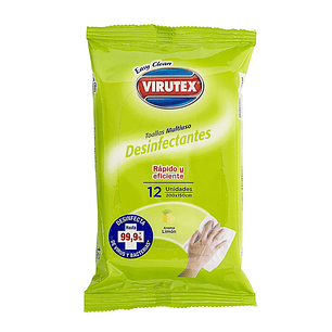 Toallitas Desinfectantes Virutex 12u - Aroma Limon