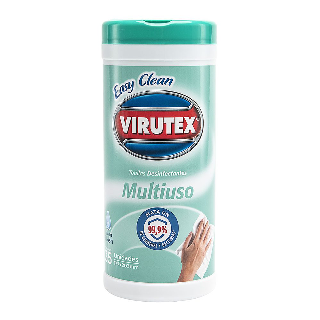 Toallitas Desinfectantes Virutex 35u - Aroma Fresh - Tarro 1