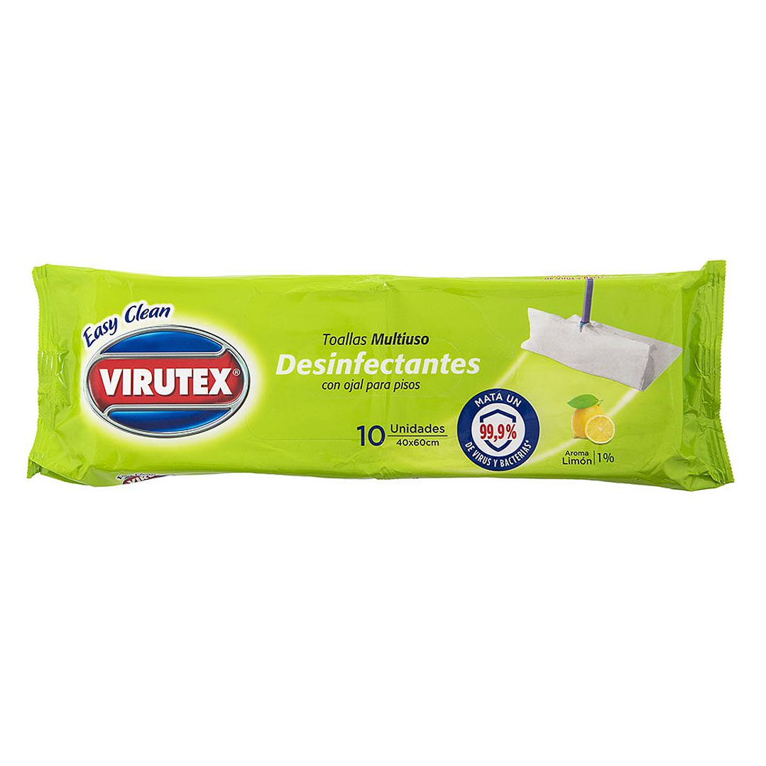 Trapero Húmedo Desinfectante Virutex 10u c/ojal - Aroma Limón  1