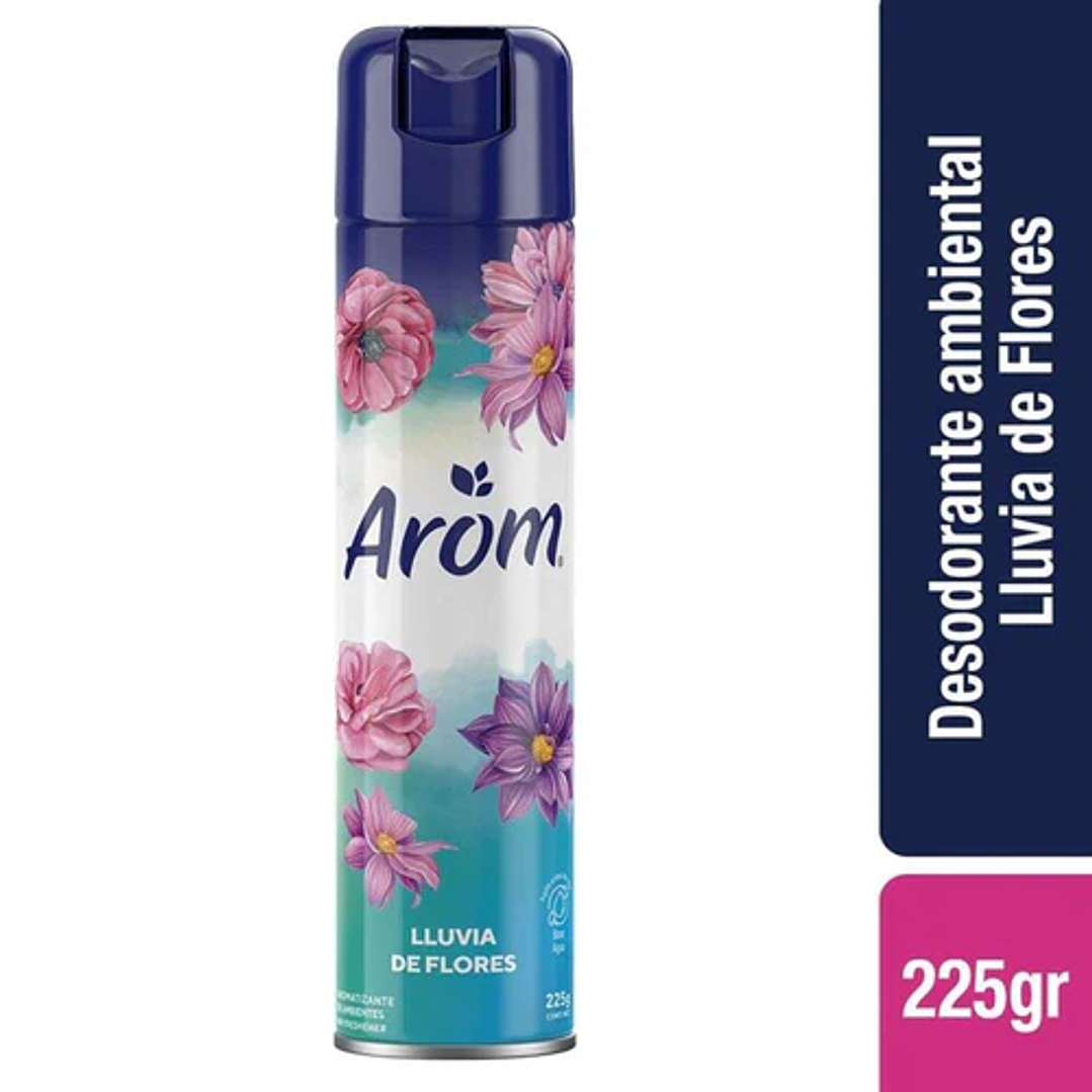 Desodorante Ambiental Arom 225gr-360ml - Aroma Lluvia de Flores 1