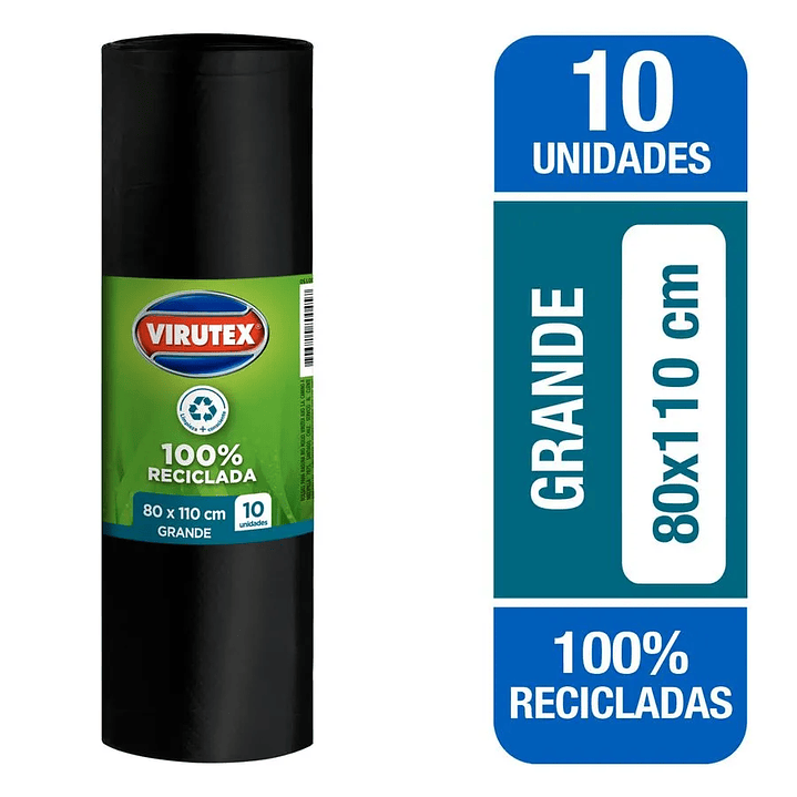 Bolsa de Basura Virutex Bio Grande 80x110 cm 10u. 1