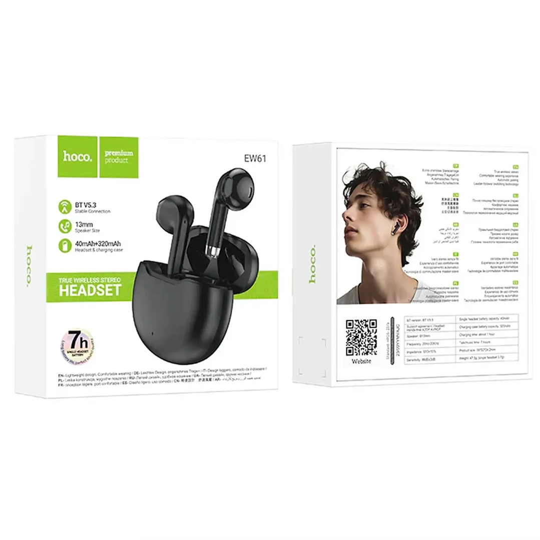 Audifonos inalambricos bluetooth WS Hoco EW61 June  2