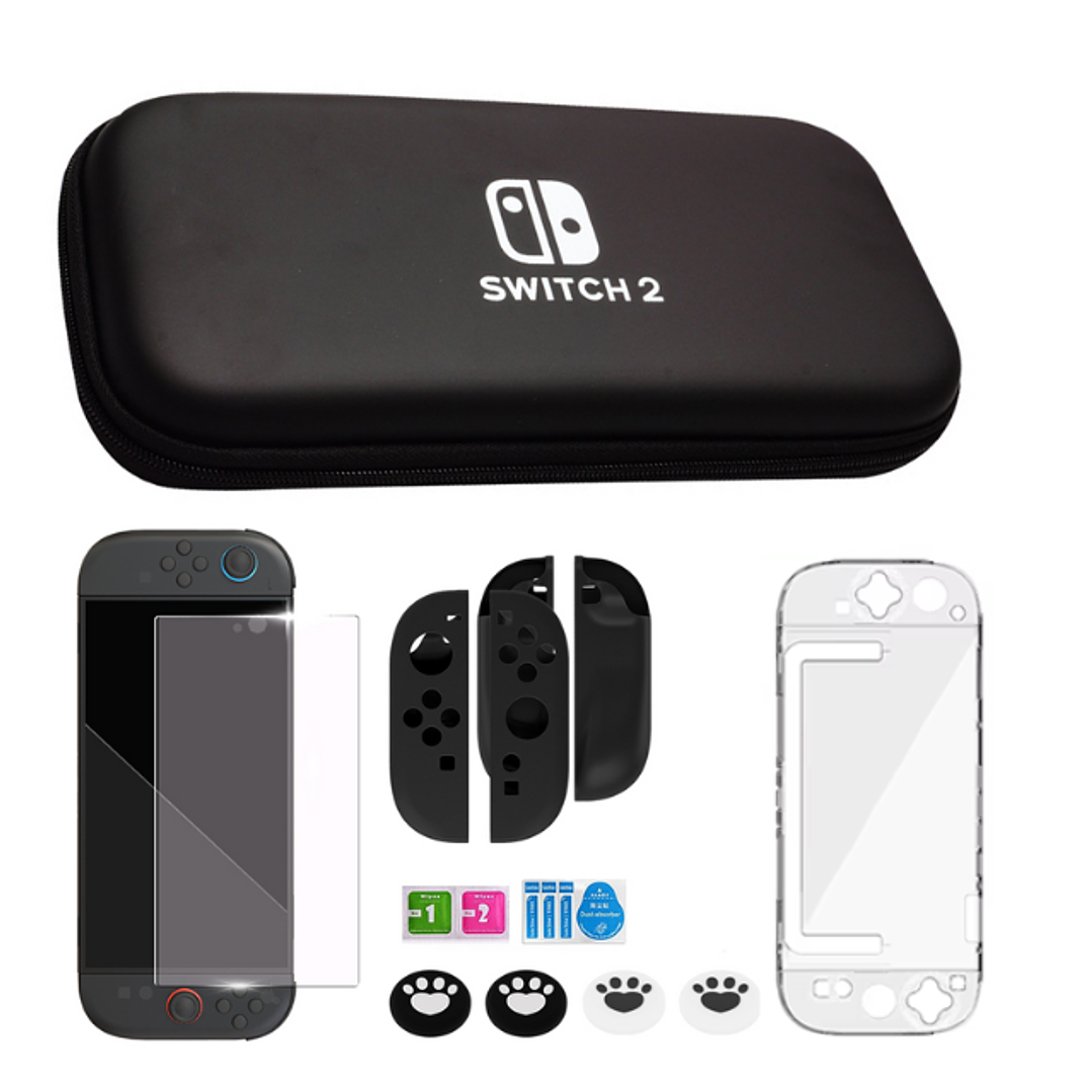 Estuche Bolso Para Nintendo Switch 2 kit Mica Grips Carcasa 2