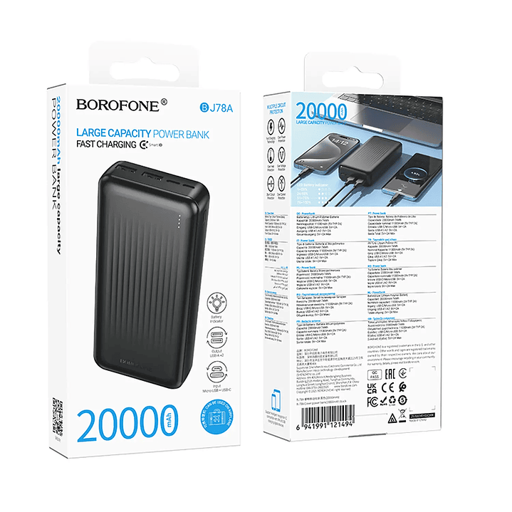 Powerbank Borofone BJ78A Clever 20000mAh 3