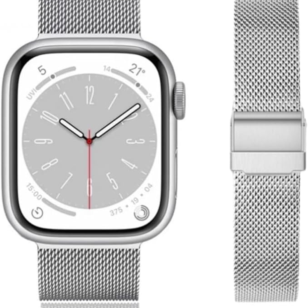 Correa de malla trenzada acero inoxidable Apple watch 38 / 40 / 41 / S11 S10 42mm 3