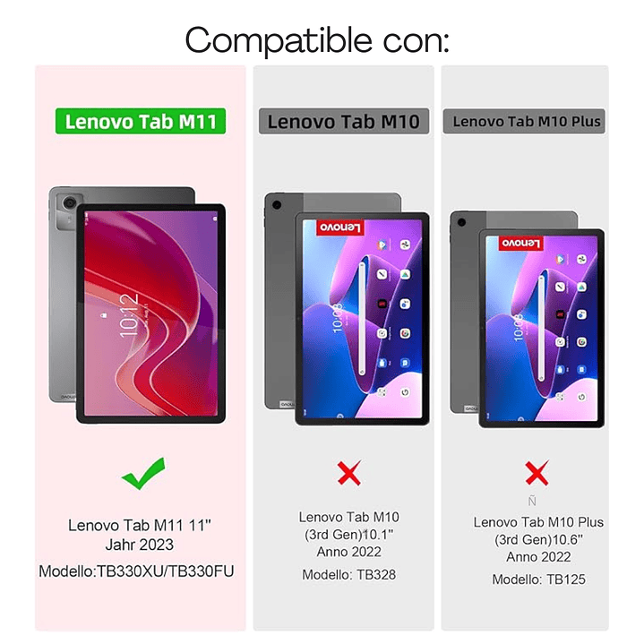 Carcasa con Teclado Para Lenovo M11 / K11 TB330FU / TB330XU 2