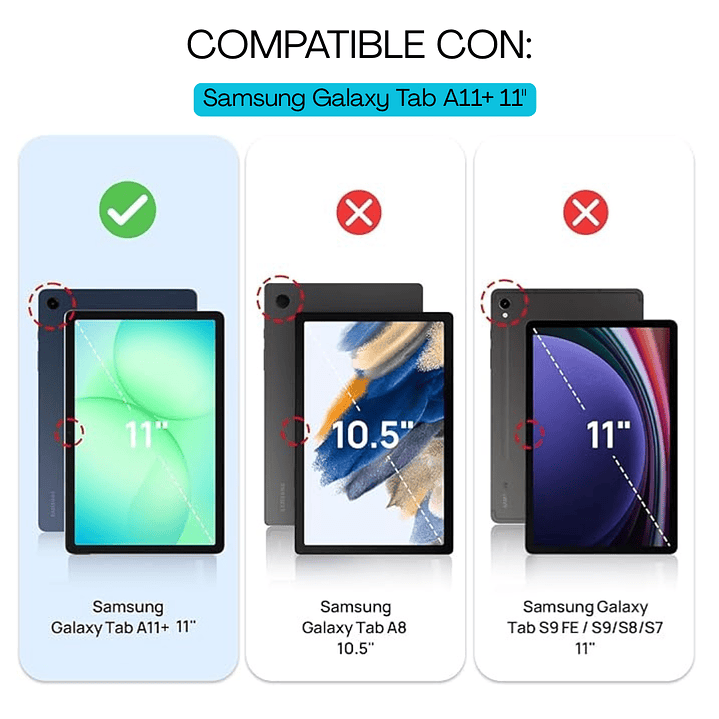 Lamina de Vidrio Para Samsung Galaxy Tab A11 Plus 11 Pulgadas 2