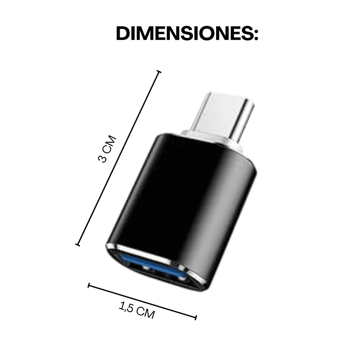 Adaptador USB Macho A Tipo C Hembra 3.0 OTG 2