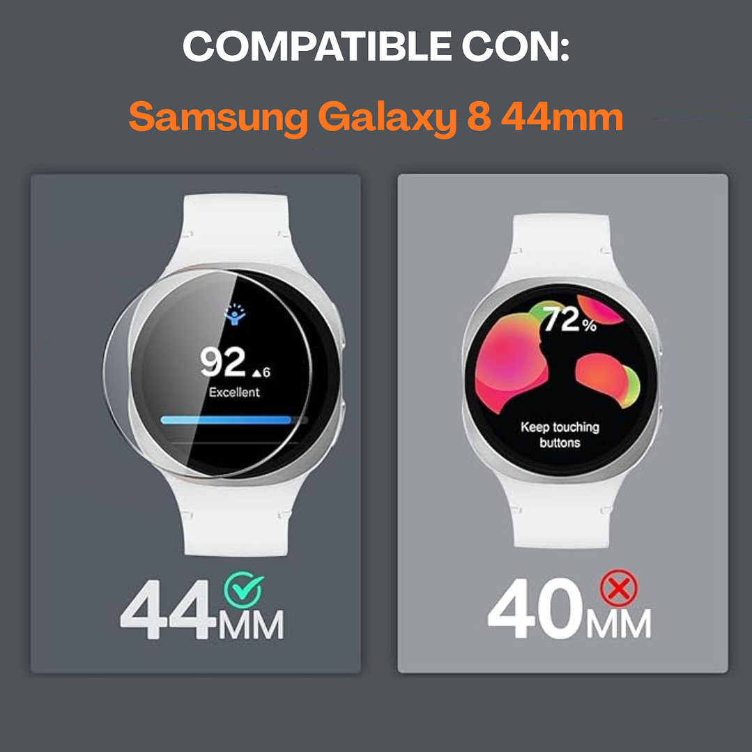 Lamina de Vidrio Para Samsung Watch 8 44mm 2