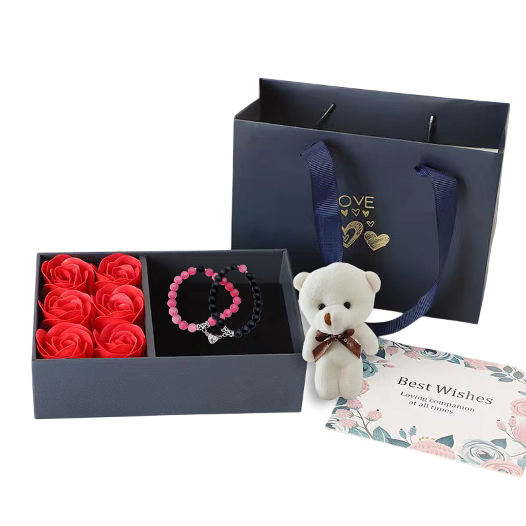 Set De Regalo Rosas Peluche San Valentín Amor Amistad Madre 1