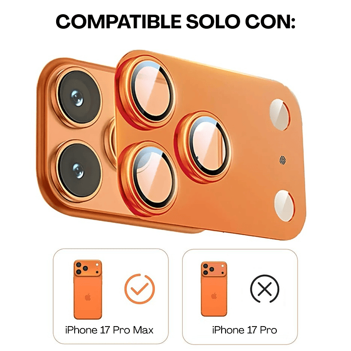 Protector De Camara Trasera Para iPhone 17 Pro Max 3