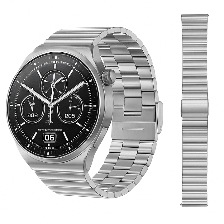 Correa Acero Inoxidable Para Huawei Gt6 Gt5 Gt4 De 22mm / Rectangular 1
