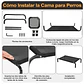 Cama Elevada Para Mascotas Perros Gatos Talla S Negro Talla S / Negro - Miniatura 3