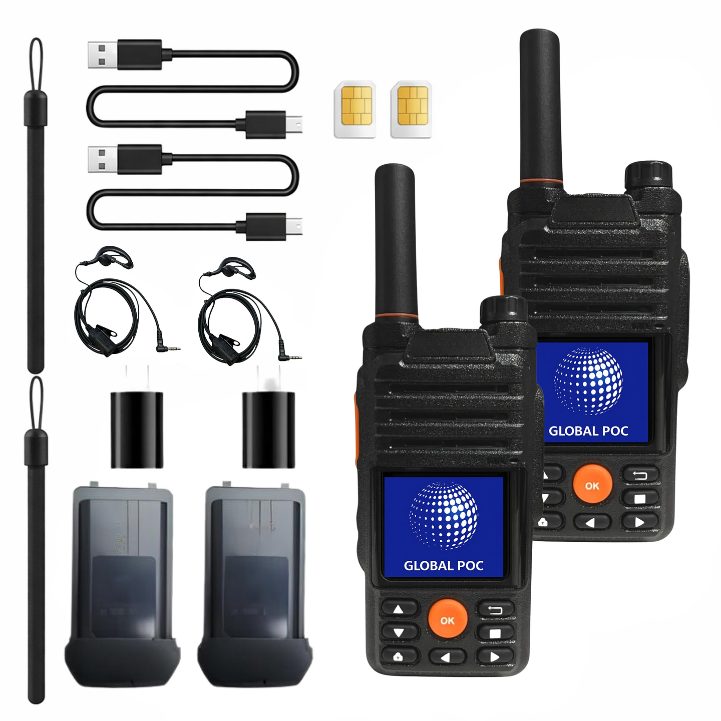2 Radios Global POC Orange-Blue 4g Wi-fi Licencia 1