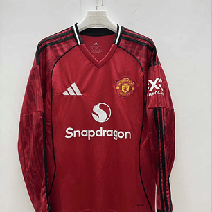 Fan: 25-26 Manchester United Home Long-Sleeve