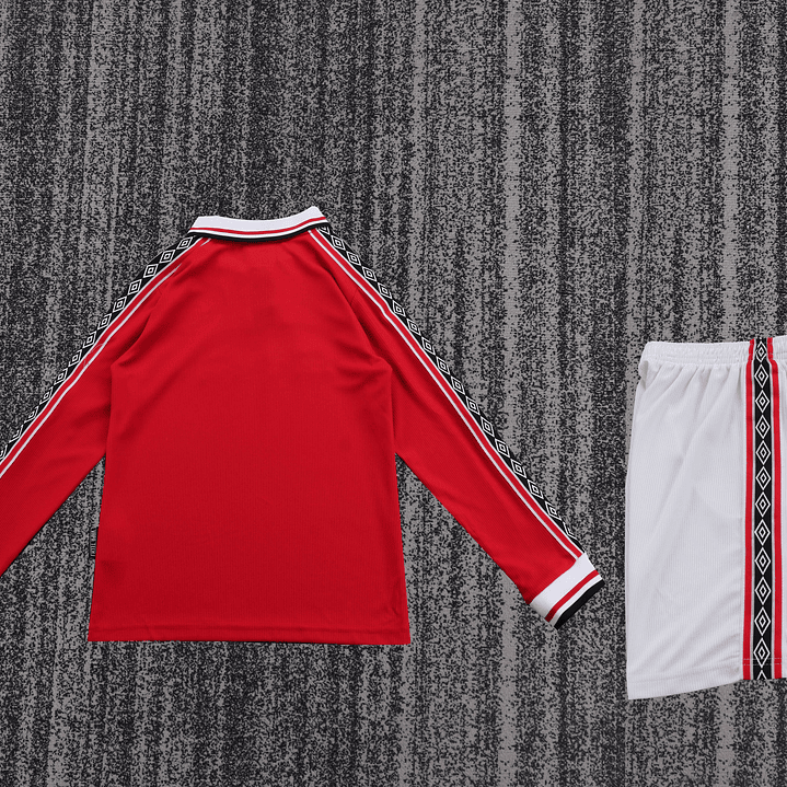 Retro Kids: 1998-1999 Manchester United Home Long-Sleeve 2