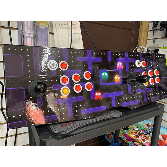 Tablero Arcade Pacman Negro 32Gb 10.500 juegos +35 PS1 en 28 consolas