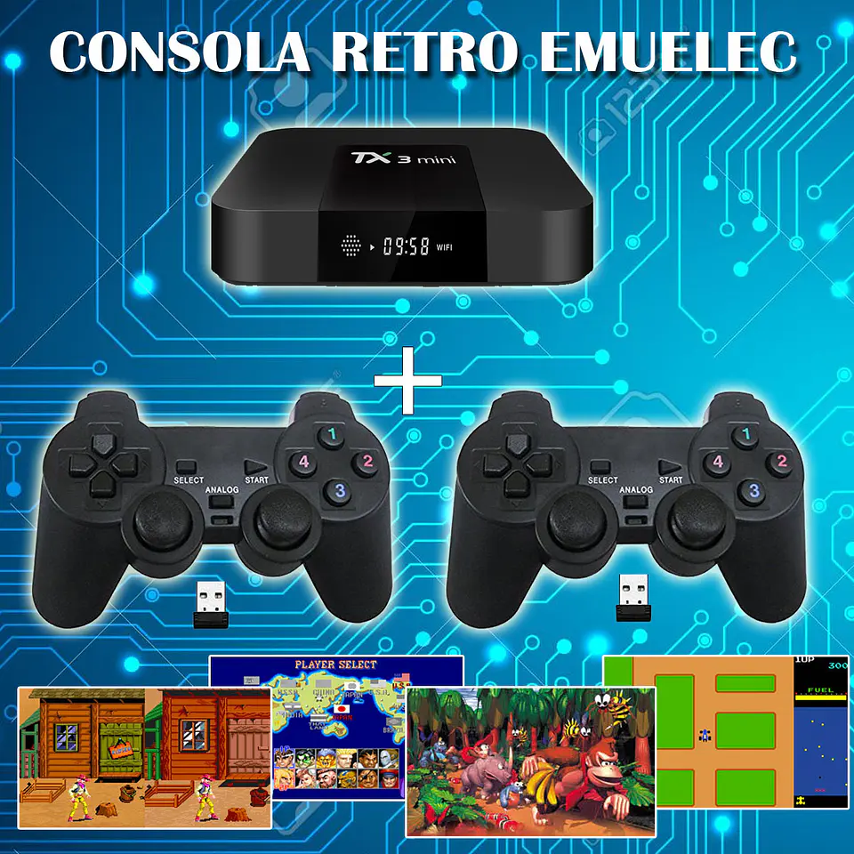 Consola Retro 64Gb 10.500  juegos Joy Inalambricos + Smart TV 6