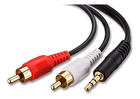 * Cable Auxiliar 2X1 Stereo A Rca Macho Audio / Jack 3.5 