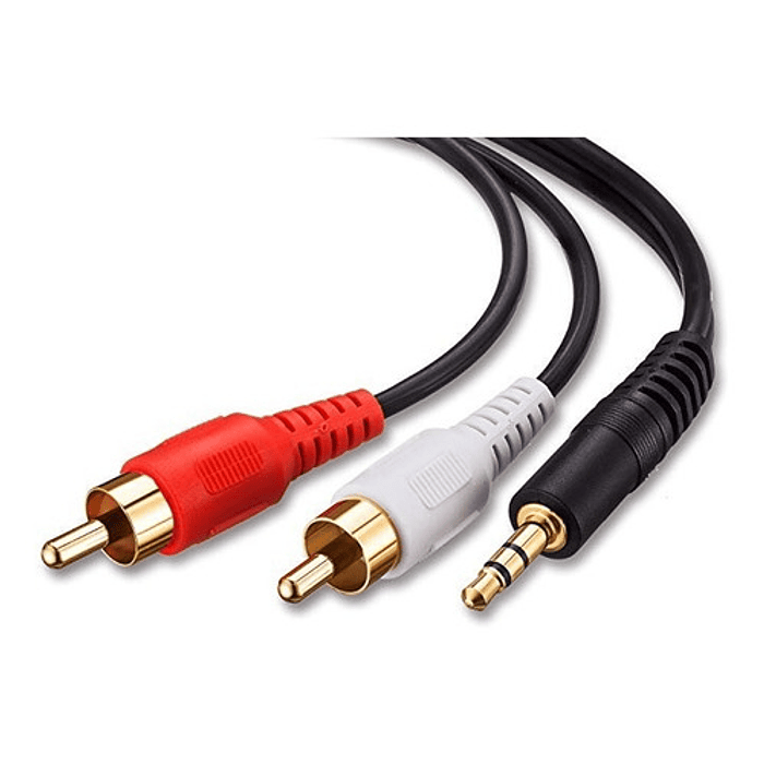 * Cable Auxiliar 2X1 Stereo A Rca Macho Audio / Jack 3.5 