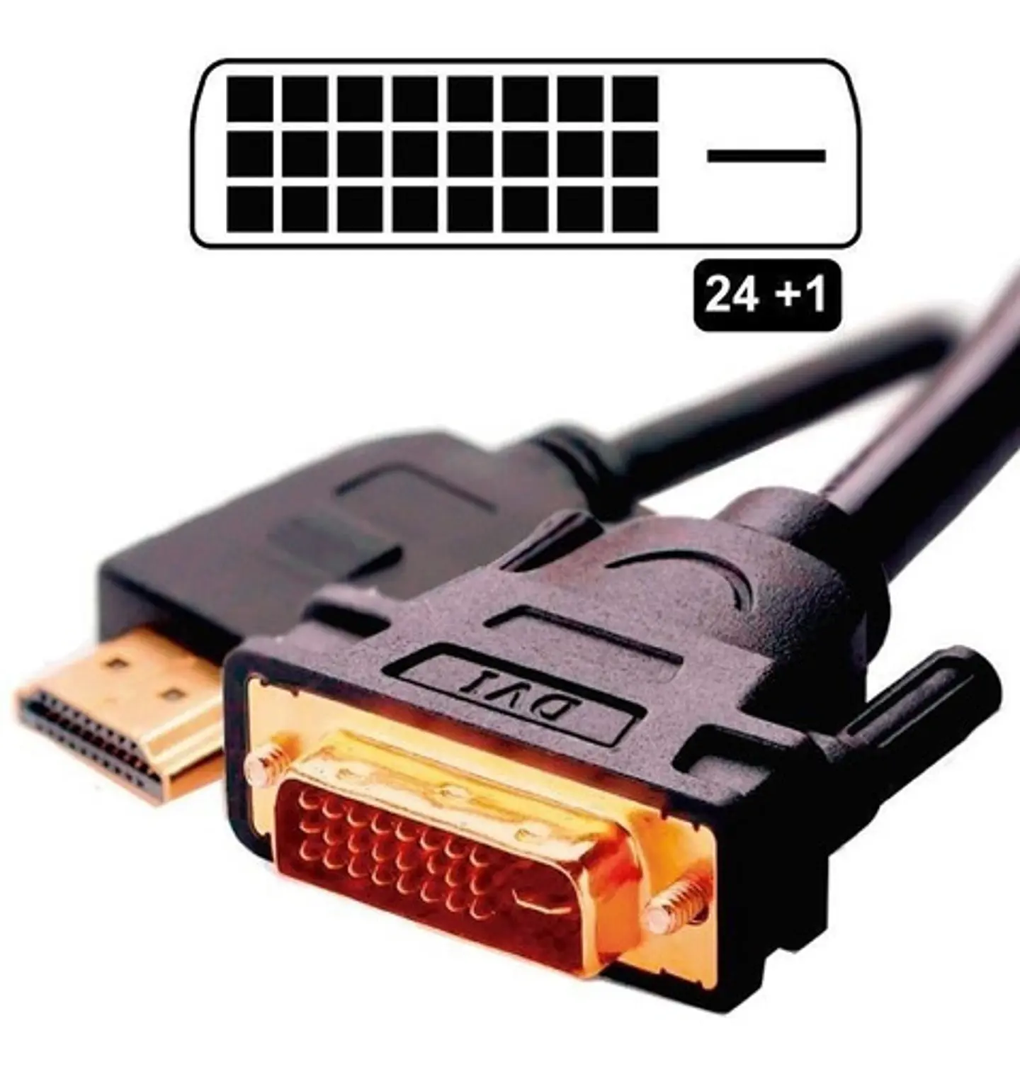 * Cable 2m Conexion Hdmi A Dvi 24+1 / Hdtv V1.4 4