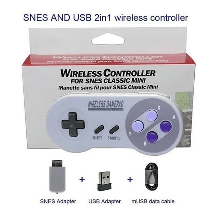 - Control Inalambrico Joystick Snes Classic Pc Raspberry Usb  2