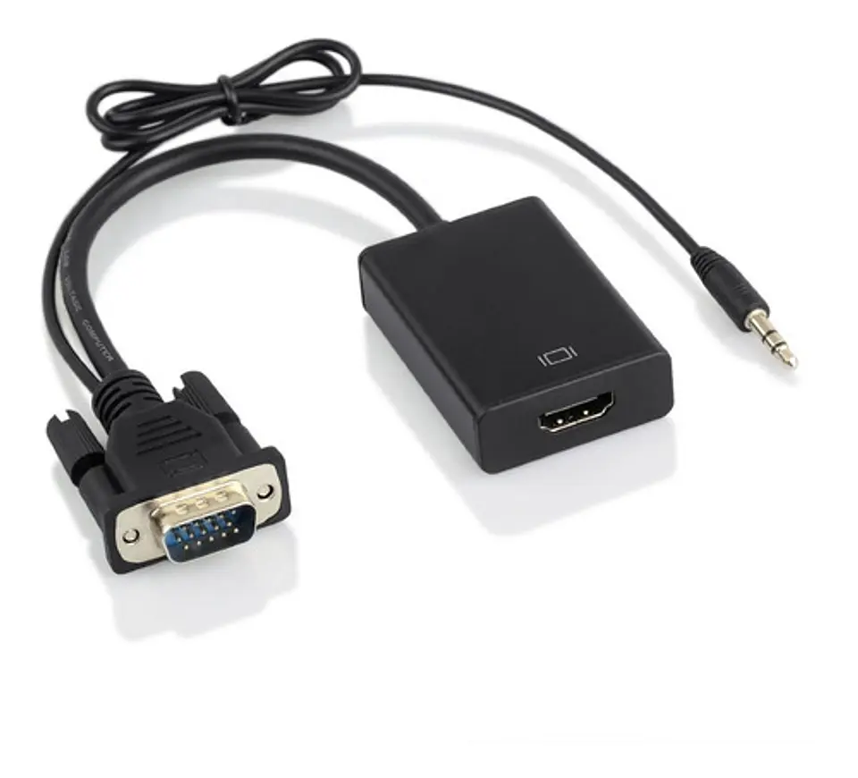 Conversor Vga A Hdmi Con Audio (adaptador Analogo A Digital)  1