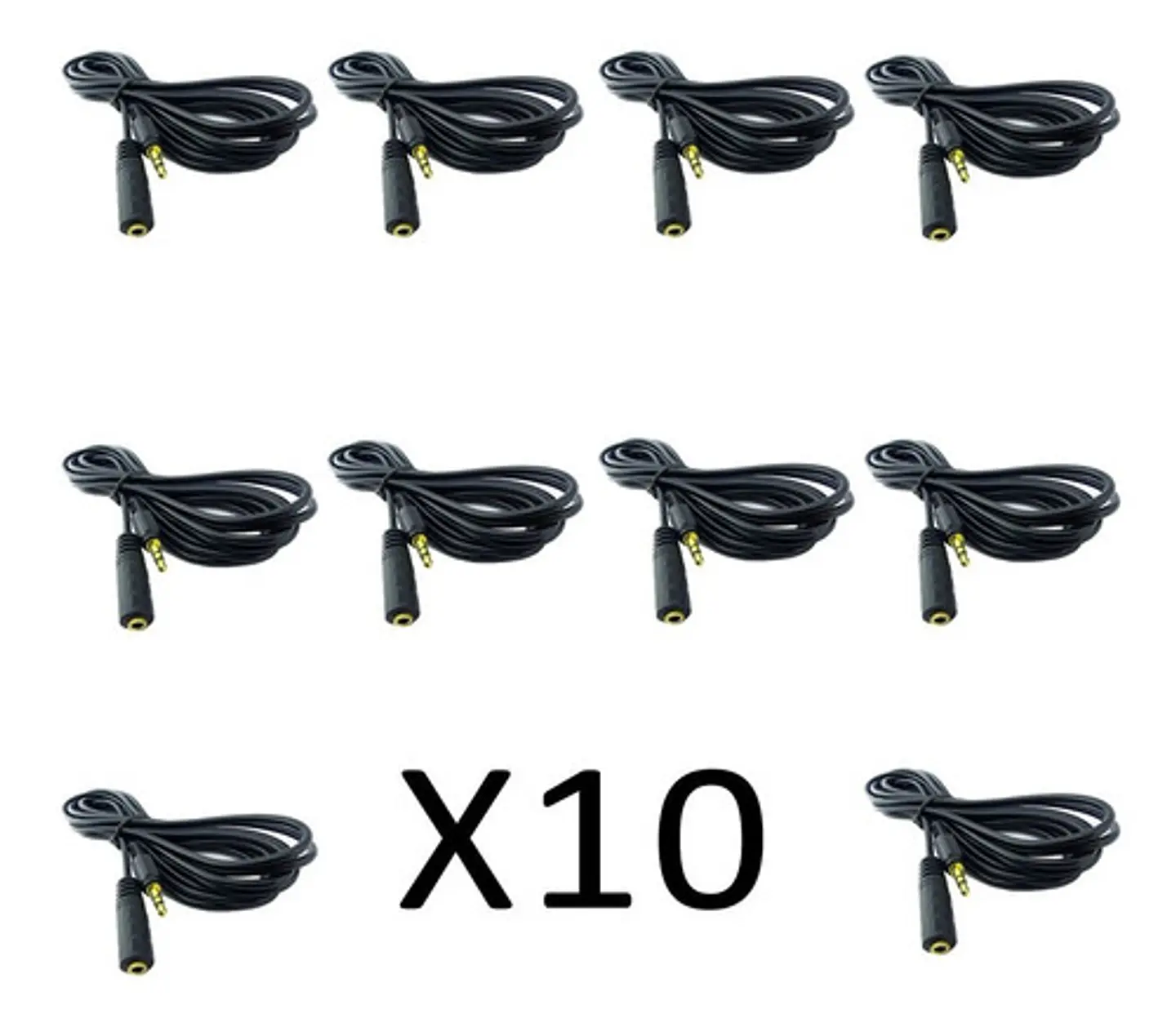 Pack X10 Cables Audio Extension 3.5 / 1.3 Metros 2