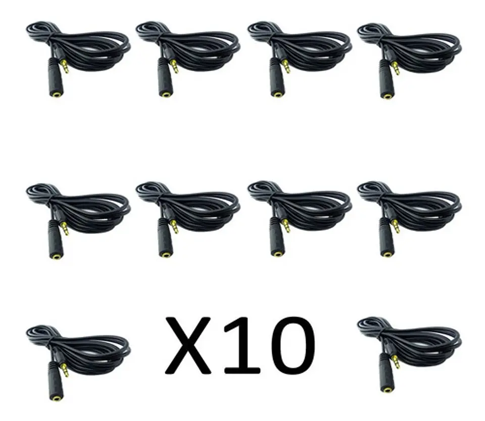 Pack X10 Cables Audio Extension 3.5 / 1.3 Metros 2