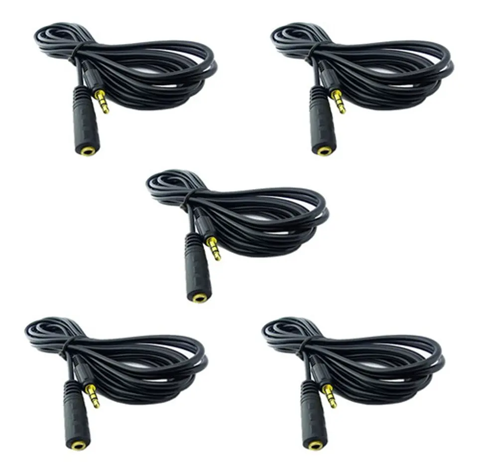 Pack X5 Cables Audio Extension 3.5 / 1.3 Metros 1