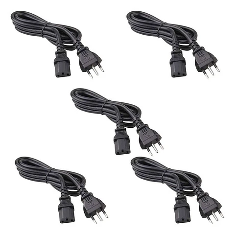 Pack X5 Cable De Poder Para Pc 1.8m 220v 