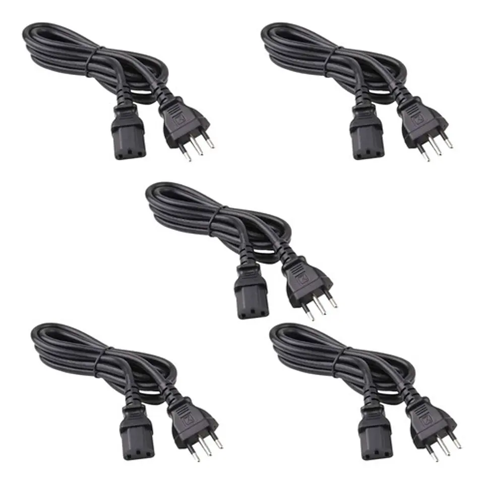 Pack X5 Cable De Poder Para Pc 1.8m 220v  1
