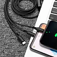 * Cable 3 En 1 Carga Rapida Para iPhone / MicroUSB / USB-C  - Miniatura 4