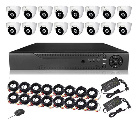 * Kit Vigilancia Dvr 16ch 16 Camara 1mp 1080p / Hdmi / Vga