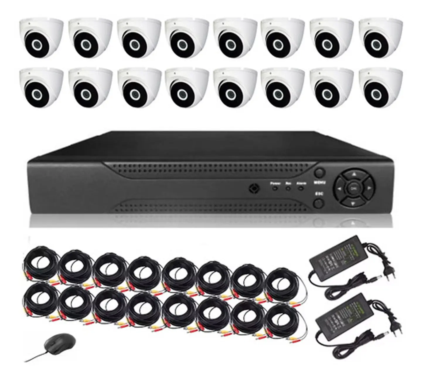 * Kit Vigilancia Dvr 16ch 16 Camara 1mp 1080p / Hdmi / Vga 1