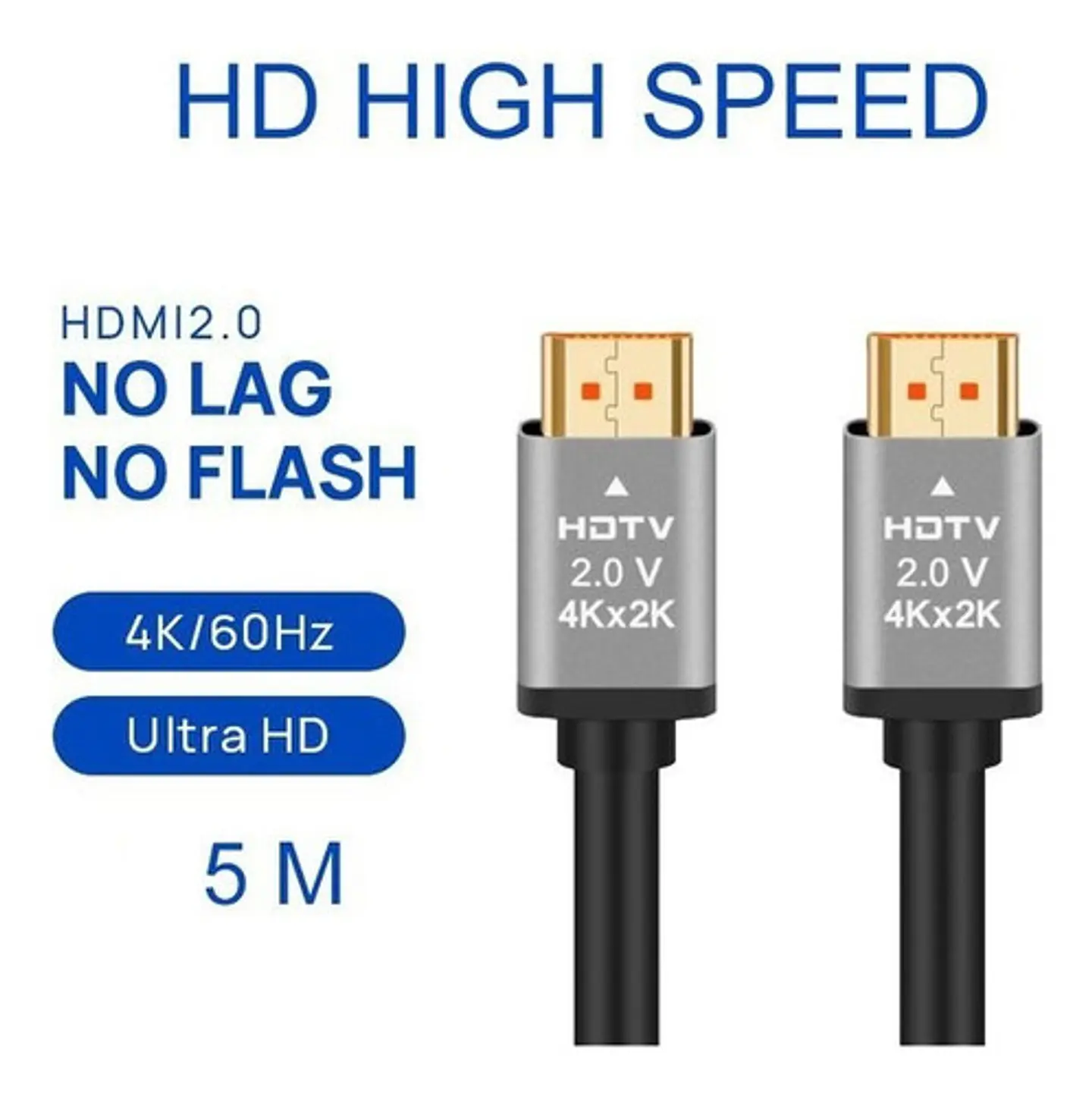 * Cable Hdmi V2.0 4k 1.5 Metros  Full Hd 1080p Blindado Cobre 5