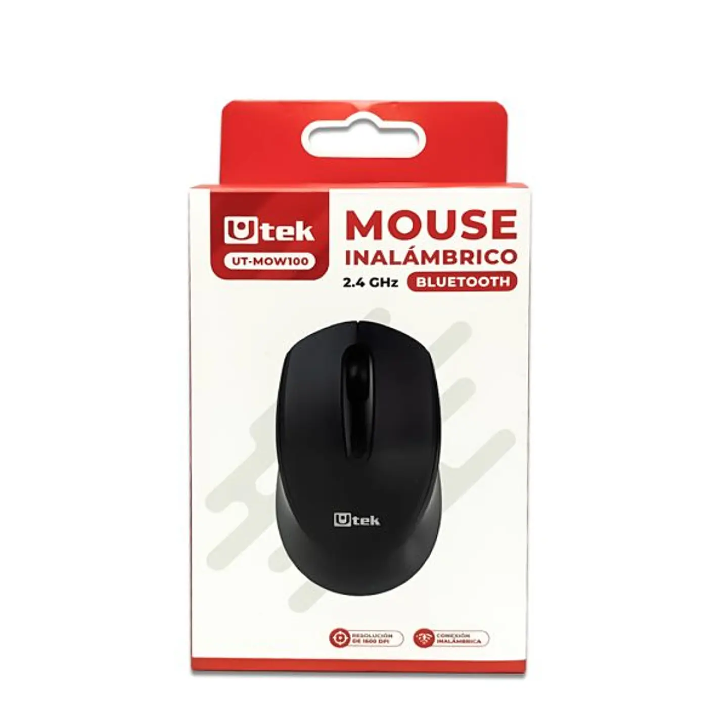Mouse Inalámbrico Bluetooth UTEK 2,4Ghz, 1600dpi 2