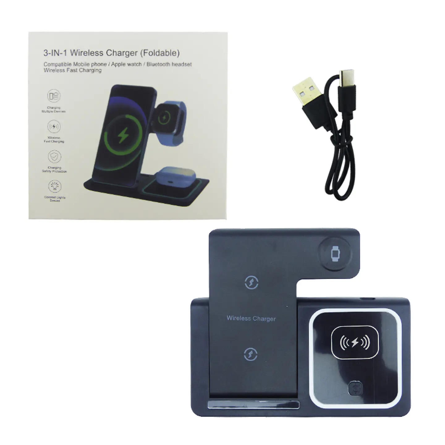 Base De Carga Inalambrica 3 En 1 4